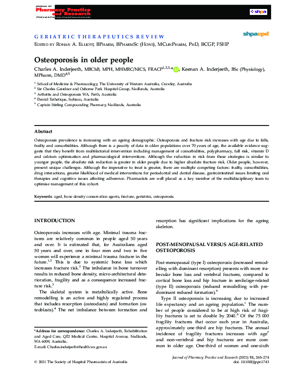 (PDF) Osteoporosis in older people