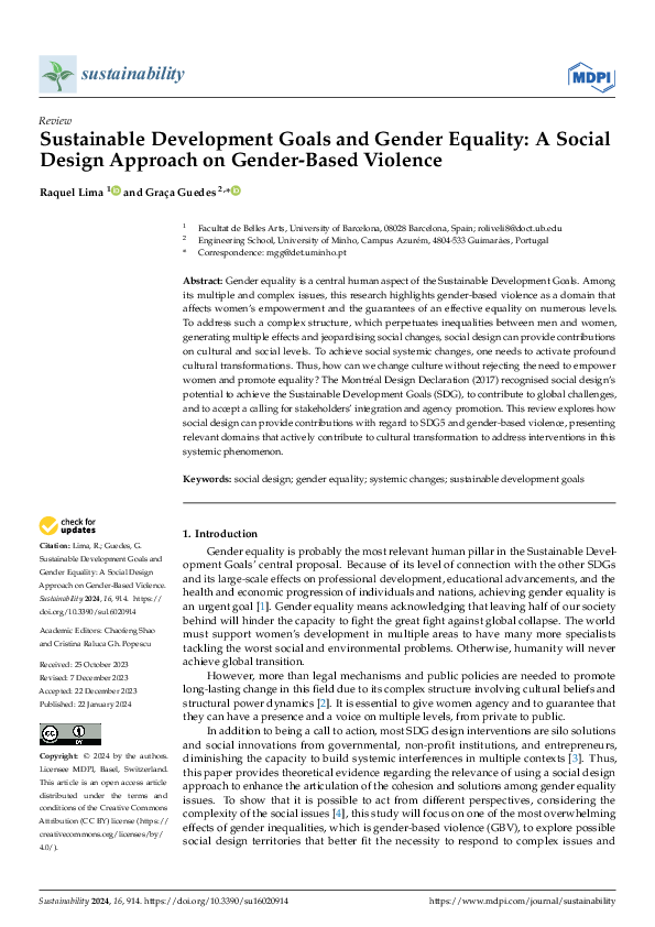 (PDF) Sustainable Development Goals and Gender Equality: A Social ...