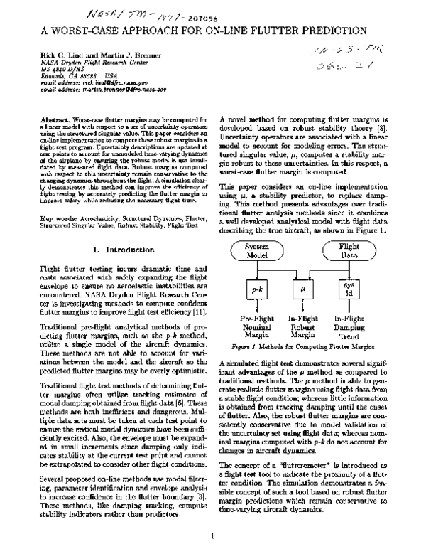 (PDF) A Worst-Case Approach for On-Line Flutter Prediction