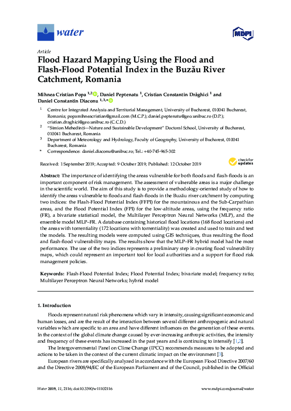 (PDF) Flood Hazard Mapping Using the Flood and Flash-Flood Potential ...