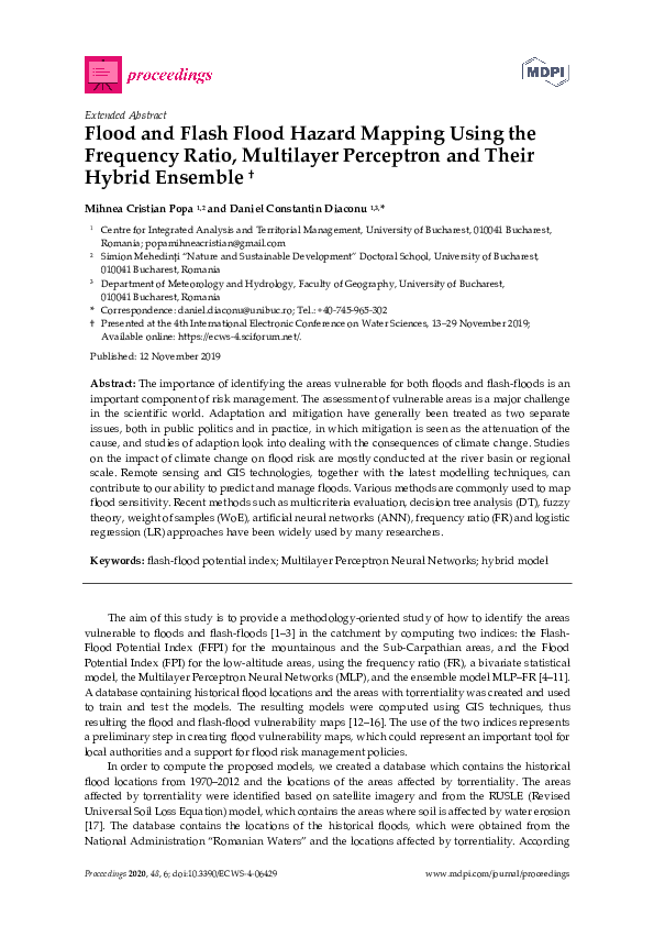 (PDF) Flood and Flash Flood Hazard Mapping Using the Frequency Ratio ...