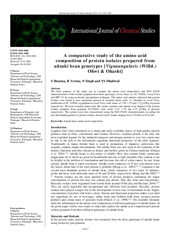 (PDF) A comparative study of the amino acid composition of protein ...