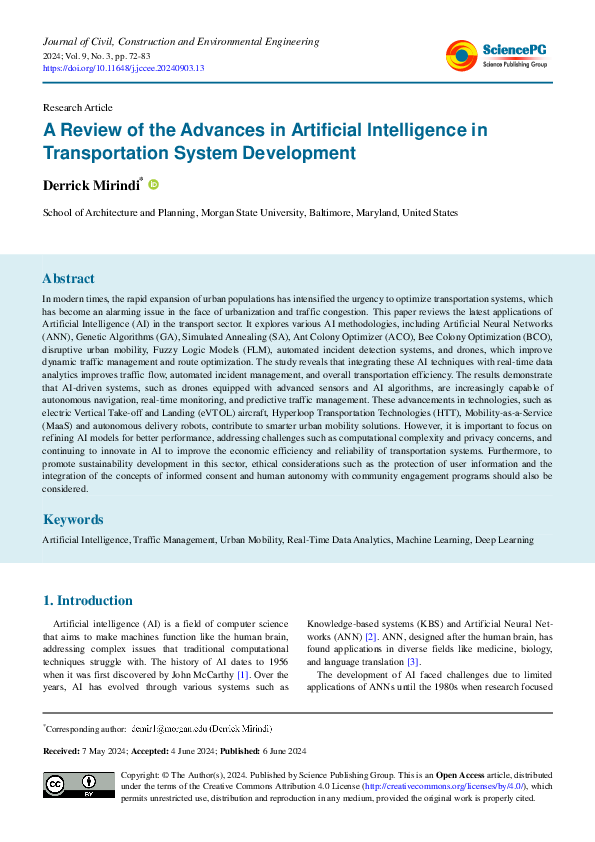 (PDF) A Review of the Advances in Artificial Intelligence in ...