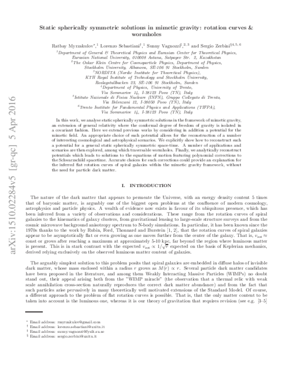 (PDF) Static spherically symmetric solutions in mimetic gravity ...