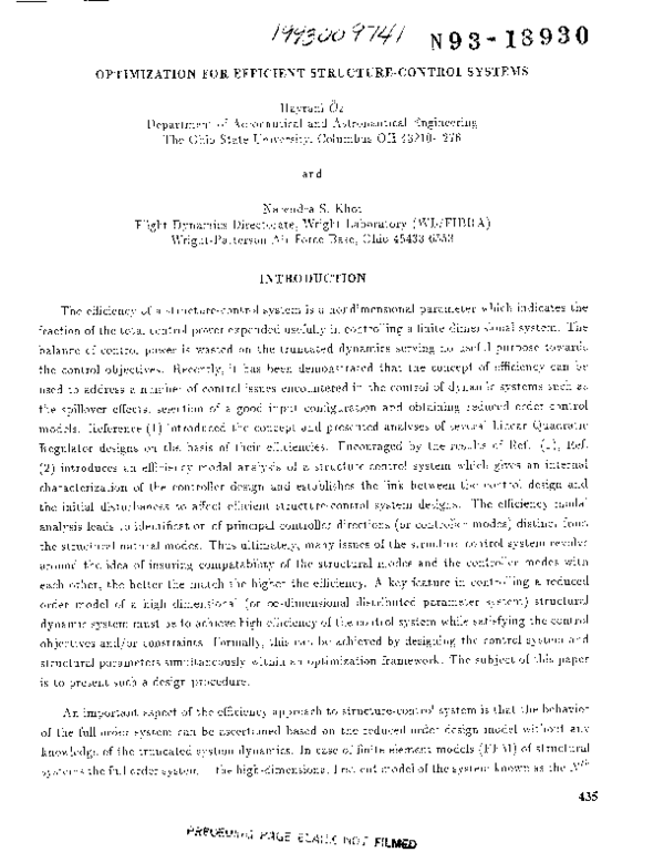(PDF) Optimization for efficient structure-control systems
