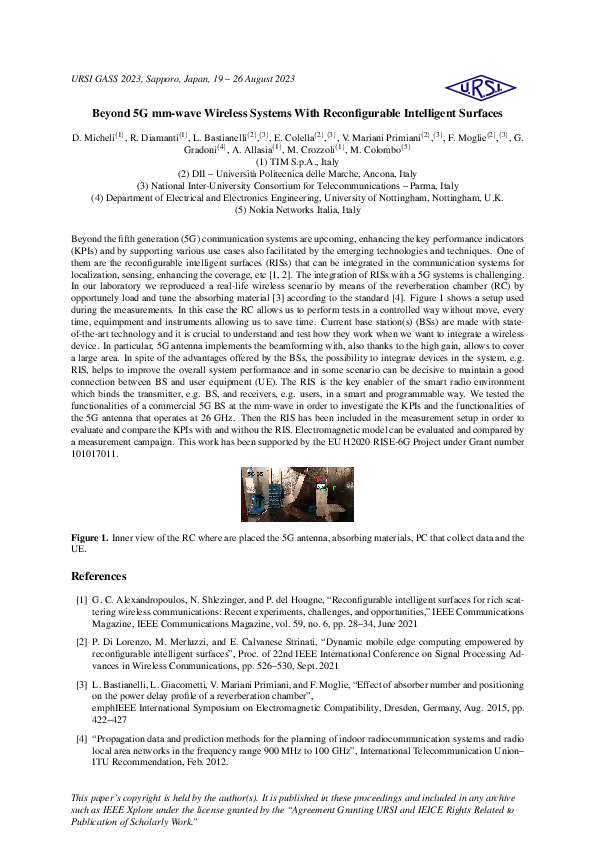 (PDF) Beyond 5G mm-wave Wireless Systems With Reconfigurable ...