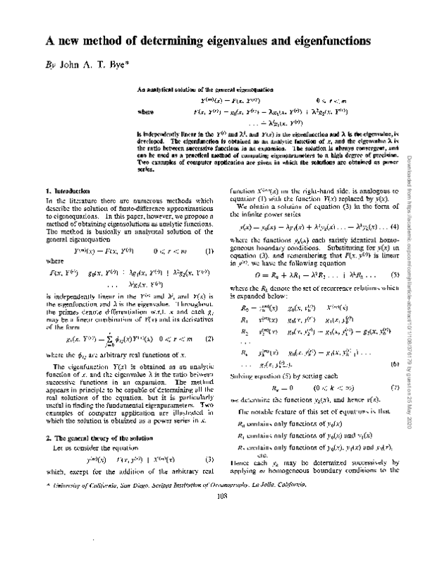 (PDF) A new method of determining eigenvalues and eigenfunctions