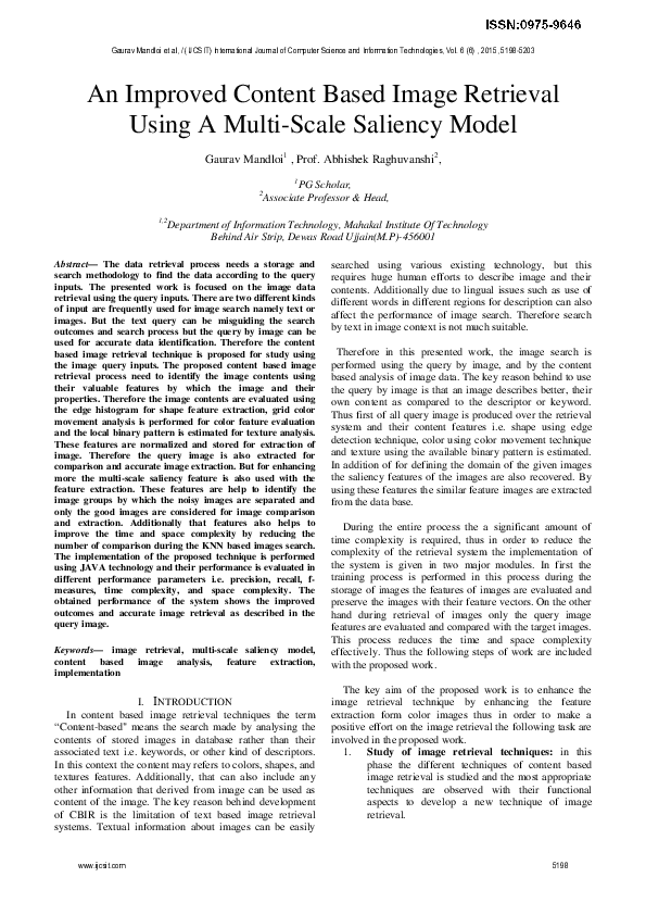 (PDF) An Improved Content Based Image Retrieval Using A Multi-Scale ...