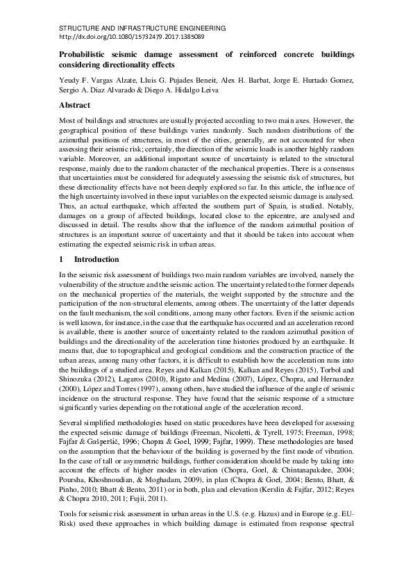 (PDF) Probabilistic seismic damage assessment of reinforced concrete ...