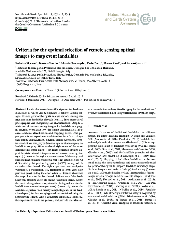 (PDF) Criteria for the optimal selection of remote sensing optical ...