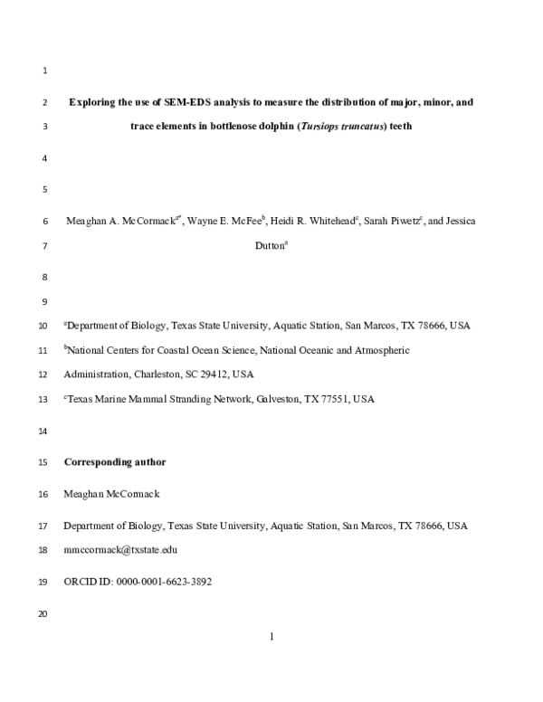 (PDF) Exploring the Use of SEM–EDS Analysis to Measure the Distribution ...