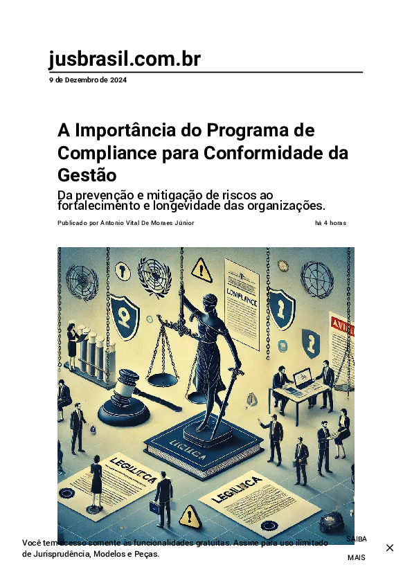 (PDF) A Importância do Programa de Compliance para Conformidade da ...