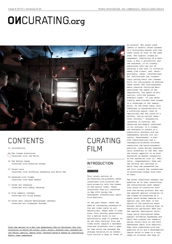 (PDF) OnCurating #03 Curating Film