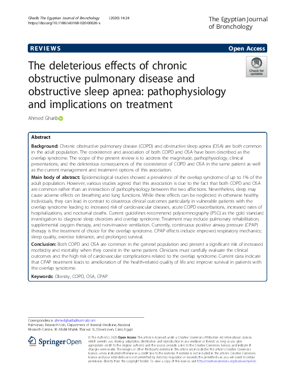 (PDF) The deleterious effects of chronic obstructive pulmonary disease ...