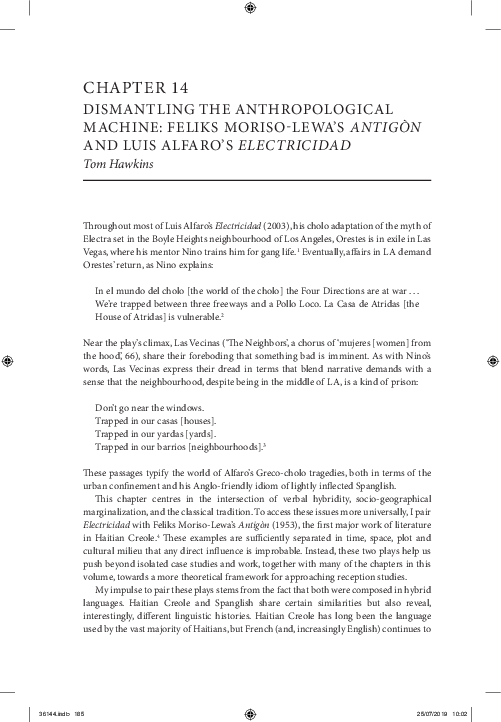 (PDF) Dismantling the Anthropological Machine: Feliks Moriso-Lewa's ...