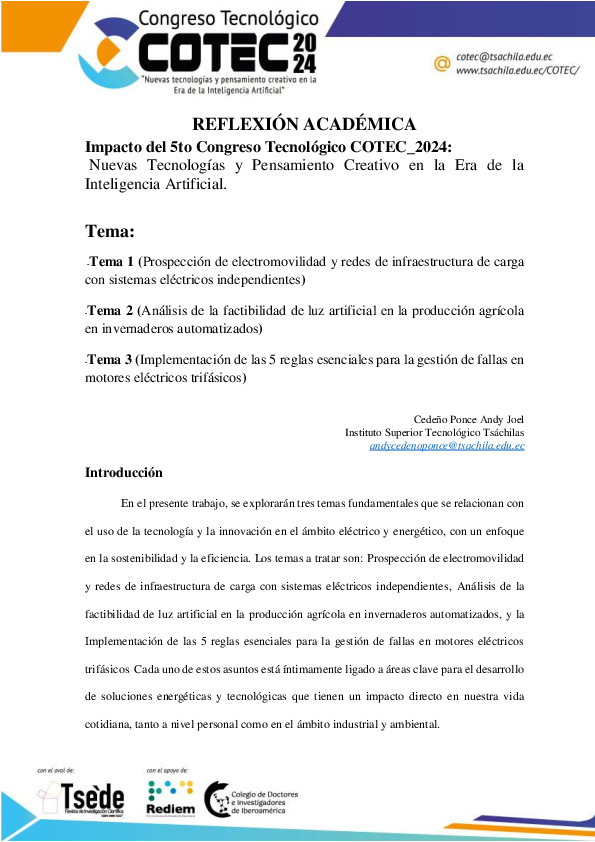 (PDF) Formato Reflexión COTEC