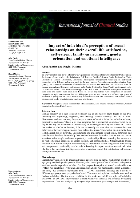(PDF) Impact of individual’s perception of sexual relationships on ...