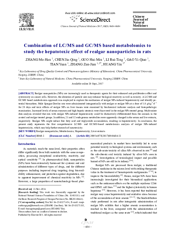 (PDF) Combination of LC–MS- and GC–MS-based Metabolomics to Study the ...