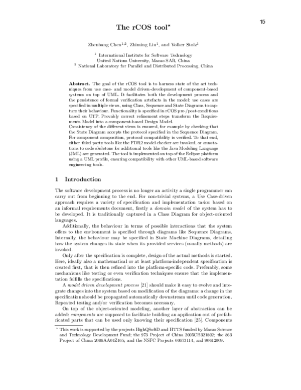 (PDF) The rCOS tool