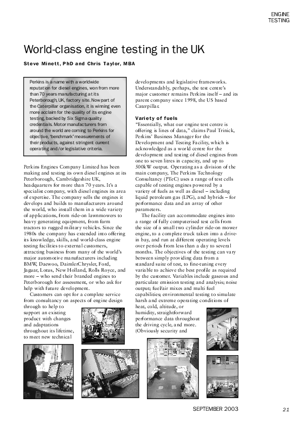 (PDF) World-Class Engine Testing in the UK | Steve Minett - Academia.edu