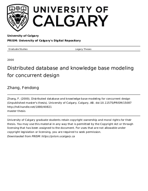 (PDF) Distributed database and knowledge base modeling for concurrent ...