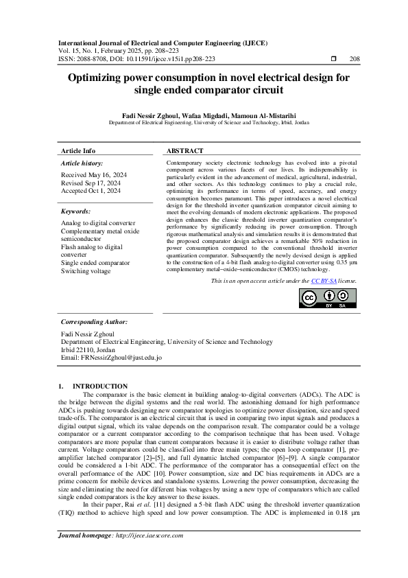 (PDF) Optimizing power consumption in novel electrical design for ...