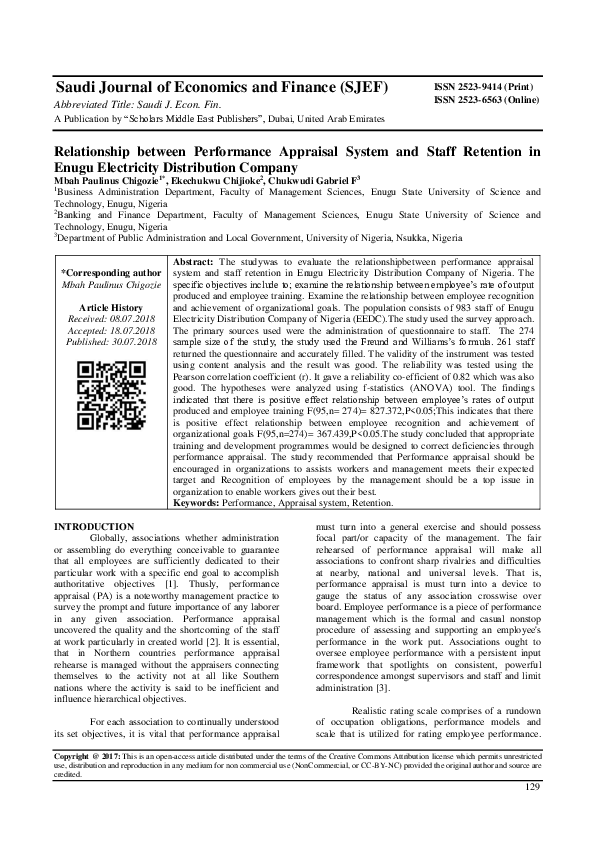 (PDF) Relationship between Performance Appraisal System and Staff ...