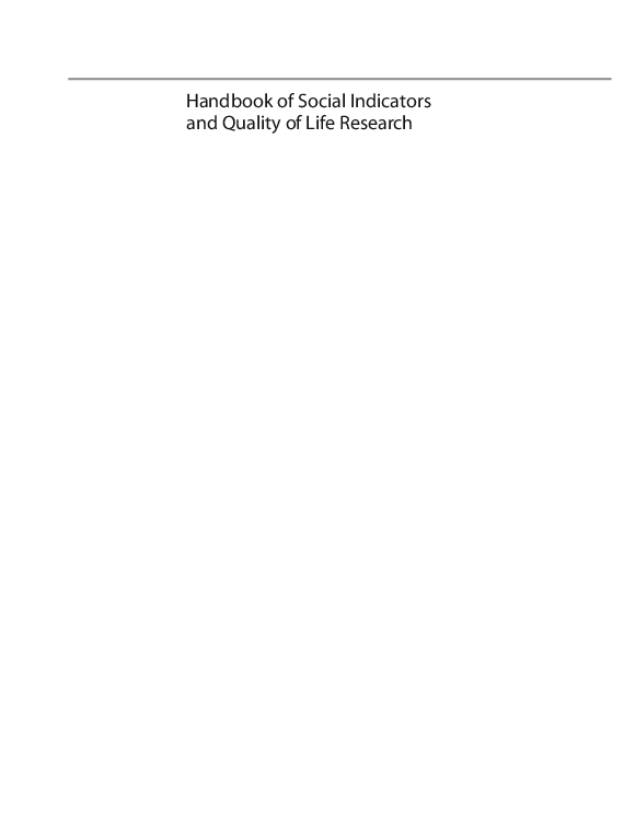 PDF) Handbook of Social Indicators and Quality of Life Research