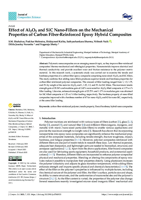 (PDF) Effect of Al2O3 and SiC Nano-Fillers on the Mechanical Properties ...