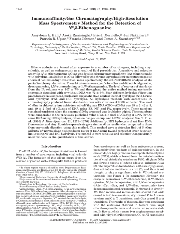 (PDF) Immunoaffinity/Gas Chromatography/High-Resolution Mass ...