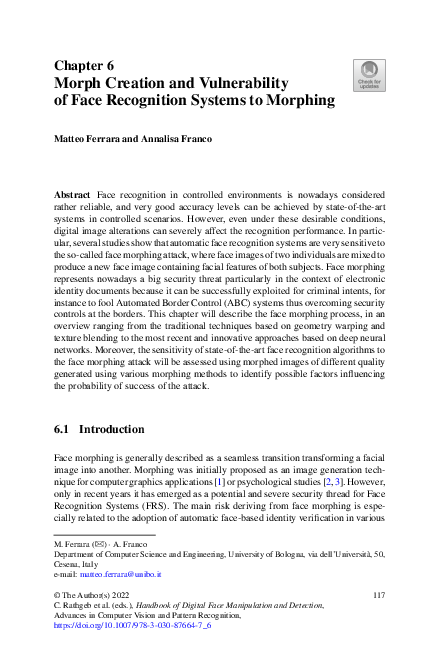 (PDF) Morph Creation and Vulnerability of Face Recognition Systems to ...