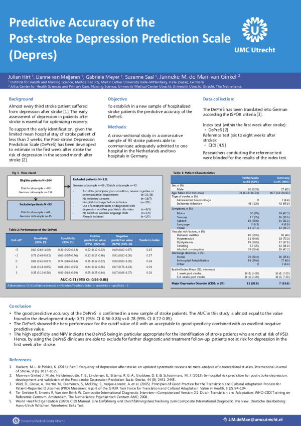 (PDF) Predictive Accuracy of the Post-Stroke Depression Prediction ...