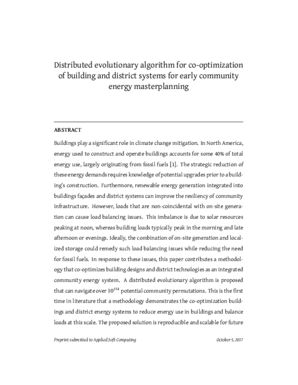 (PDF) Distributed evolutionary algorithm for co-optimization of ...