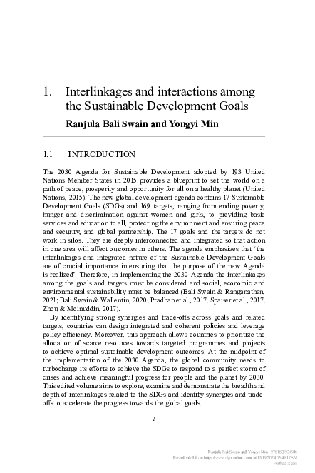 (PDF) Interlinkages and interactions among the Sustainable Development ...