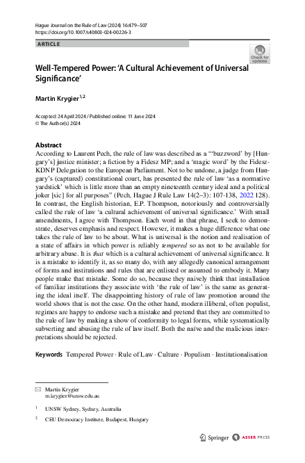 (PDF) Well-Tempered Power: ‘A Cultural Achievement of Universal ...