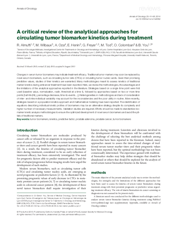 (PDF) A critical review of the analytical approaches for circulating ...
