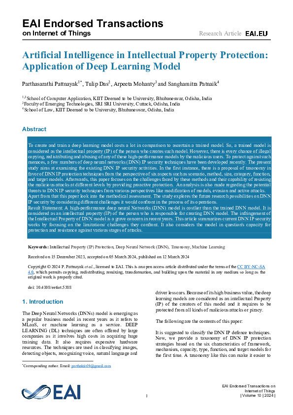 (PDF) Artificial Intelligence in Intellectual Property Protection ...