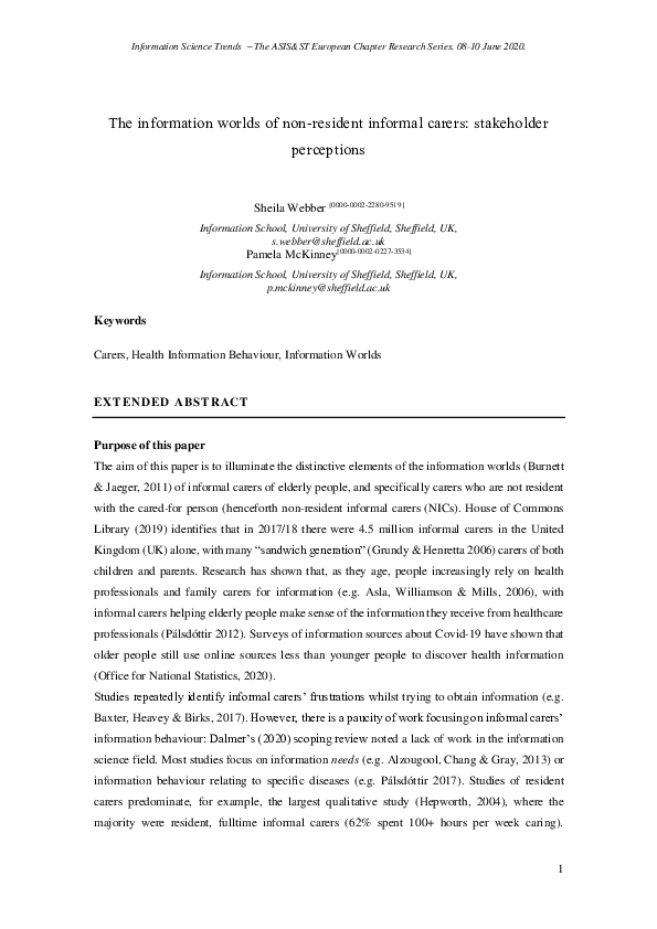 (PDF) The information worlds of non-resident informal carers ...