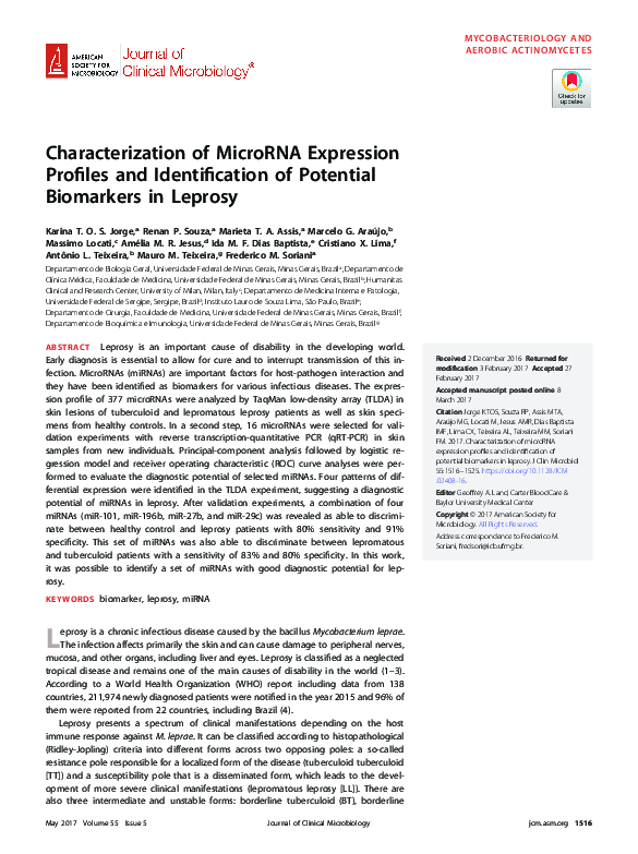 (PDF) Characterization of MicroRNA Expression Profiles and ...
