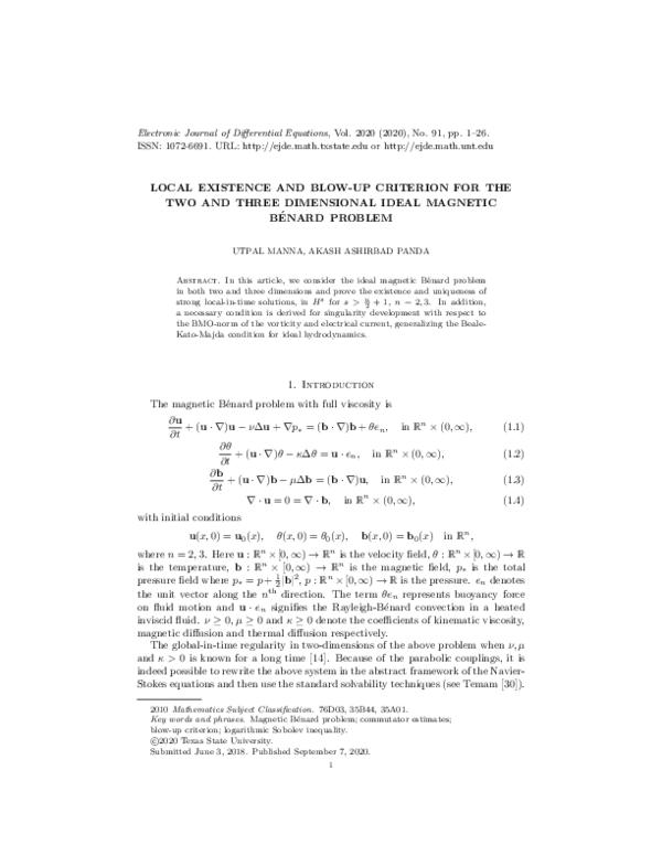 (PDF) Local existence and blow-up criterion for the two and three ...