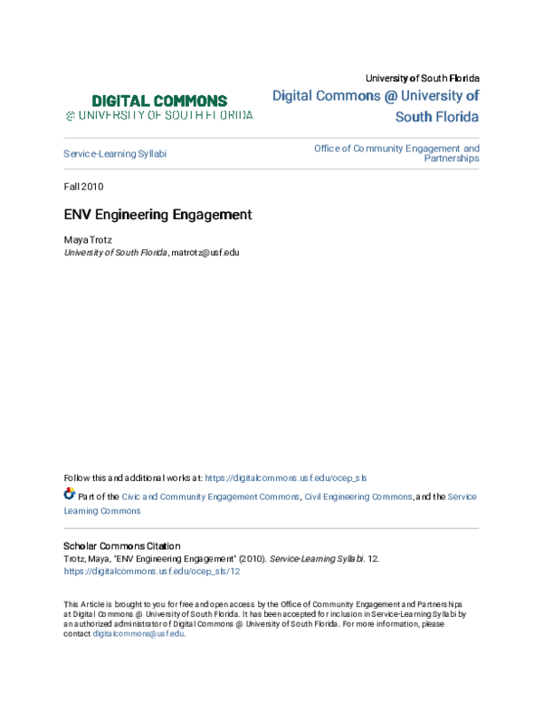 (PDF) ENV Engineering Engagement