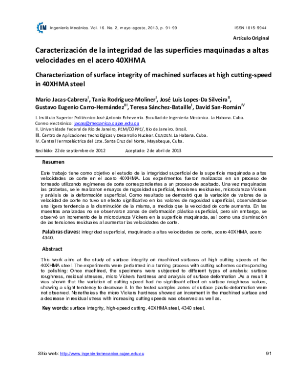 (PDF) Characterization of surface integrity of machined surfaces at ...