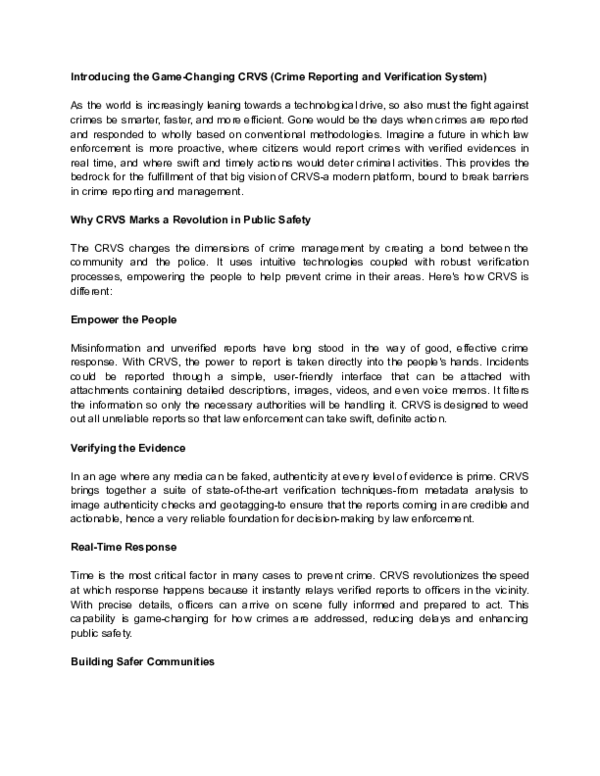 (PDF) Introducing the Game-Changing Crime Reporting and Verification ...