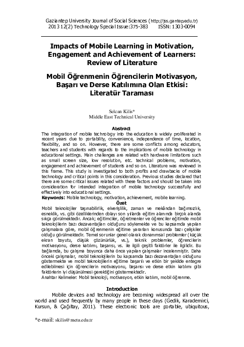 (PDF) Impacts of Mobile Learning in Motivation, Engagement and ...