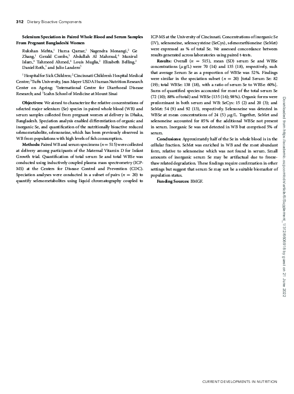 (PDF) Selenium Speciation in Paired Whole Blood and Serum Samples From ...