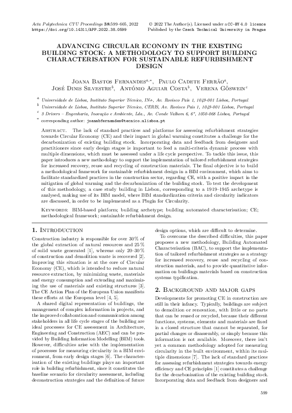 (PDF) Advancing Circular Economy in the existing building stock: A ...