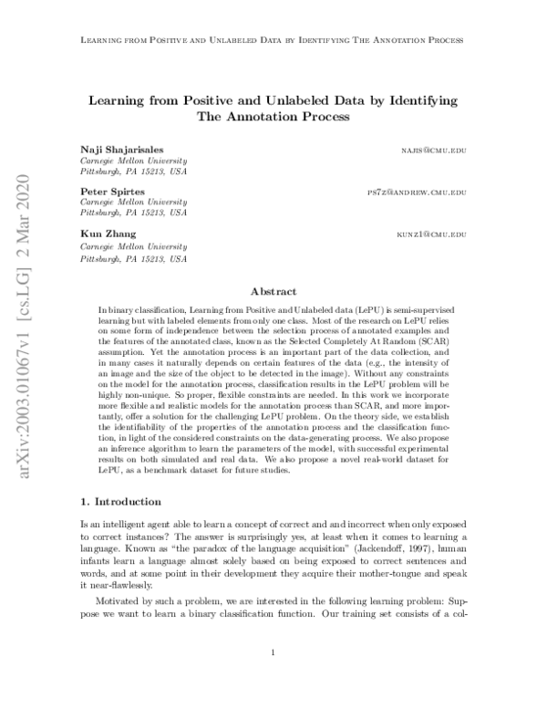 (PDF) Learning from Positive and Unlabeled Data by Identifying the ...