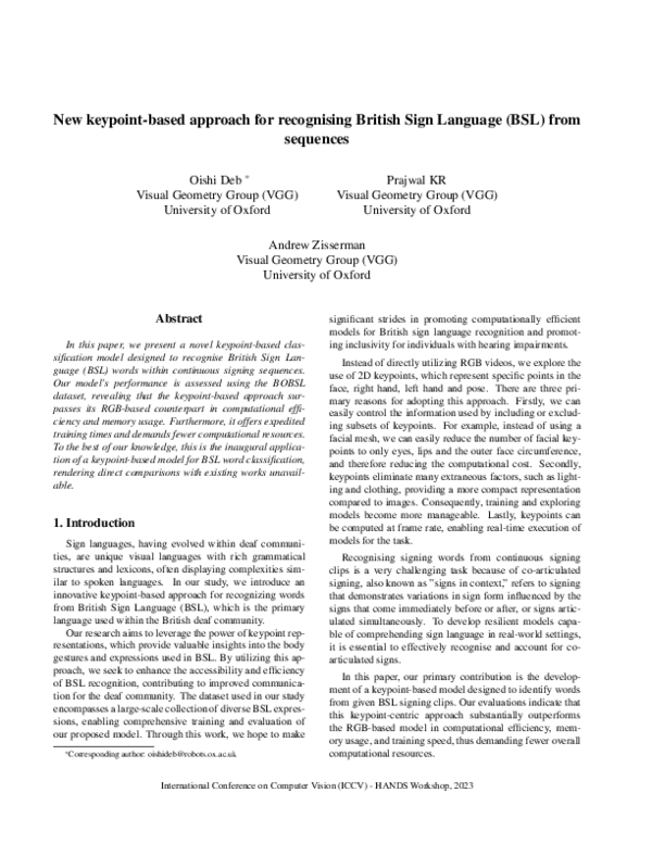 (PDF) New keypoint-based approach for recognising British Sign Language ...