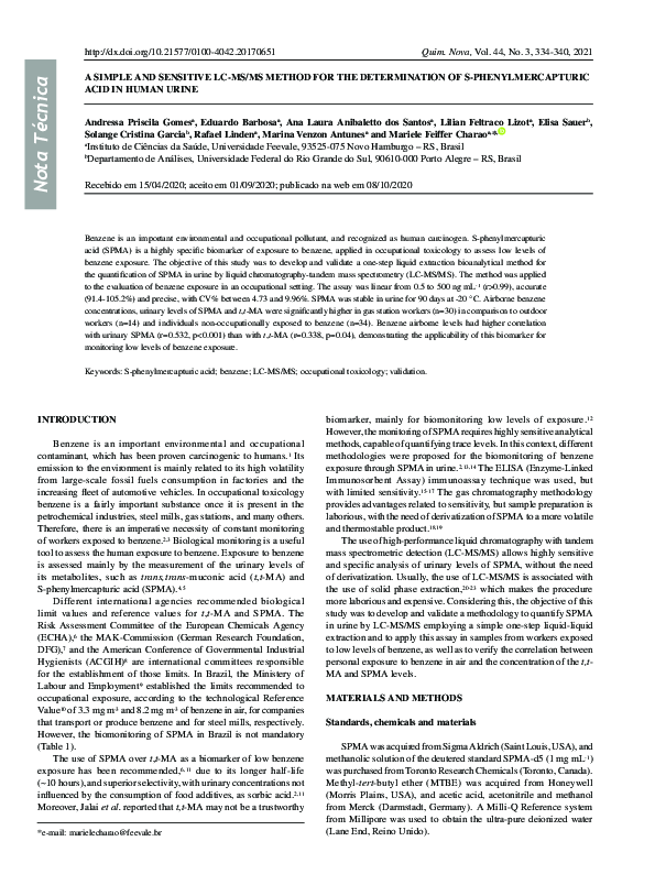 (PDF) A Simple and Sensitive LC-MS/MS Method for the Determination of S ...