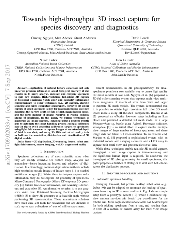 (PDF) Towards high-throughput 3D insect capture for species discovery ...